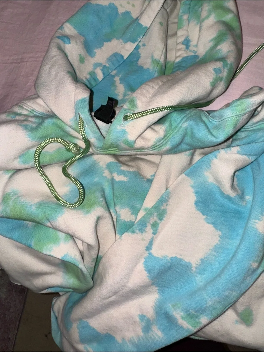 wild fable teal and light blue tie-dye hoodie - Picture 2 of 4